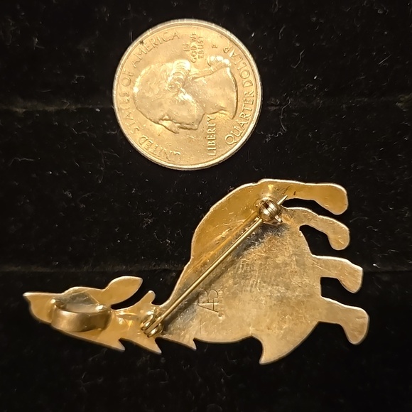 Vintage Sterling Silver Howling Wolf - Picture 2 of 3